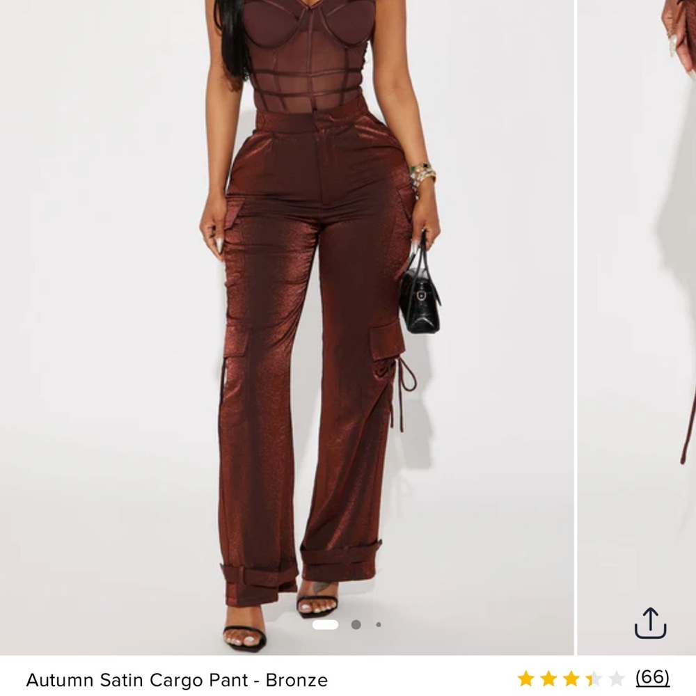 *SOLD OUT* Fashion Nova Bronze Wide Leg Pants